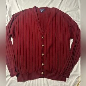 Vtg. Sutter & Grant Clothing Co.  Men’s Burgundy Cardigan Sweater XL Grandpa